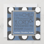 Pour cet enfant, j'ai prié Faire-part de naissance (Devant)