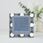 Pour cet enfant, j'ai prié Faire-part de naissance (Debout devant)