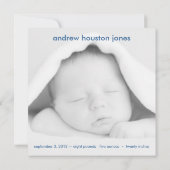 Pour cet enfant, j'ai prié Faire-part de naissance (Dos)