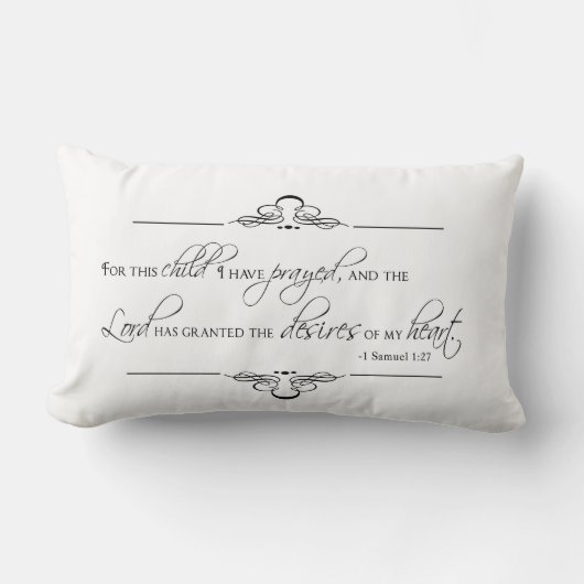 Pour cet enfant j'ai prié le coussin pour la (Recto)