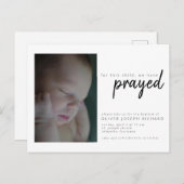 Pour Cet Enfant Nous Avons Prié Invitation Baptême (Devant / Derrière)