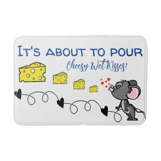 Pour Cheesy Wet Kisses Mouse Bathroom Bath Mat (Voorkant)