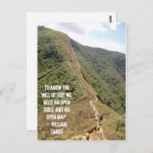 "Pour connaître la volonté de Dieu, carte postale (Devant / Derrière)