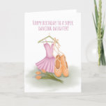 Pour Daughter Pink ballet carte d'anniversaire<br><div class="desc">Charmante ballet fille joyeux carte d'anniversaire. Parfait pour une fille spéciale. Design exclusif à la marque Green Elephant Cards.</div>