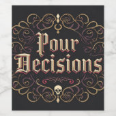 Pour Decisions Napkins - Party Decor Wijn Etiket (Enkel label)