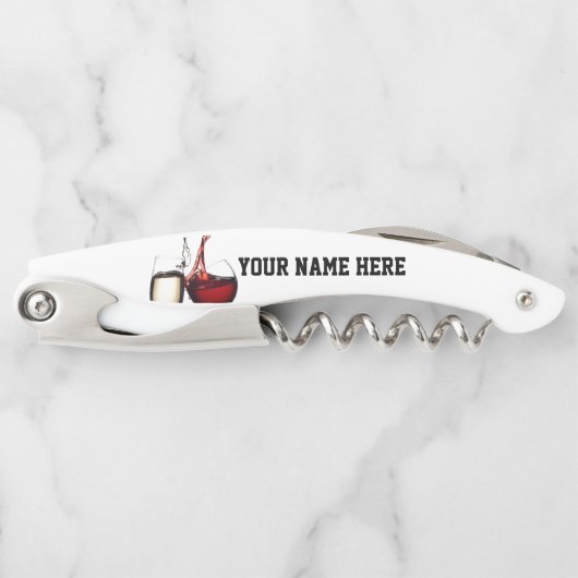 POUR DIE "WIJN" PERSONALIZED CORKSCREW KURKENTREKKER (Voorkant)