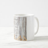 Pour Dieu Bois Fleur Or Bible Verse Café Mug (Devant droit)