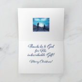 Pour Dieu si aimé la carte de Noël du monde (Intérieur)