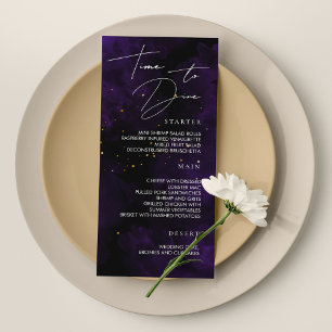 Pour Diner Menu Aquarelle violet foncé Magique Gol