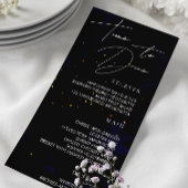 Pour Diner Menu Aquarelle violet foncé Magique Gol