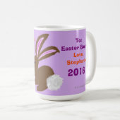 Pour Easter Bunny Water Mug Personnaliser le nom (Devant droit)