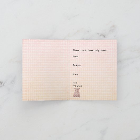 Pour elle...baby shower invitation (Intérieur)