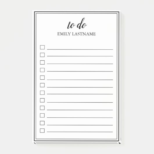 Pour faire des notes post-it personnalisées en noi (Devant)