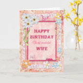 Pour femme, carte d'anniversaire artisanale (Fleur jaune)