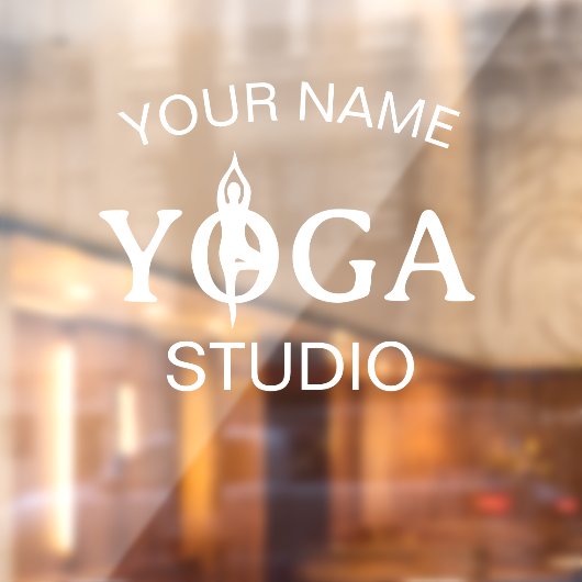 Pour Fenêtre Autocollant de logo d'entreprise de studio de yoga (Feuille 2)