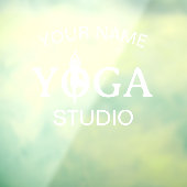 Pour Fenêtre Autocollant de logo d'entreprise de studio de yoga (Feuille 3)