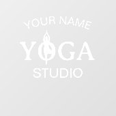 Pour Fenêtre Autocollant de logo d'entreprise de studio de yoga (Feuille)