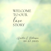 Pour Fenêtre Autocollant de miroir de mariage – Bienvenue dans (Feuille 3)