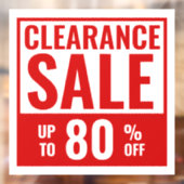 Pour Fenêtre Autocollant de vitrine de vente de liquidation géa (Feuille 2)