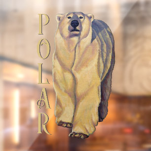 Pour Fenêtre Autocollant d'ours polaire Art d'ours personnalisé