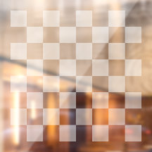 Autocollant translucide damier givré blanc