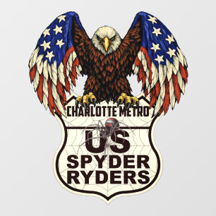Pour Fenêtre Charlotte Metro Chapitre - Autocollant Logo Aigle