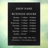 Pour Fenêtre DOTS | Logo et heures d'ouverture | Autocollant si (Feuille 3)