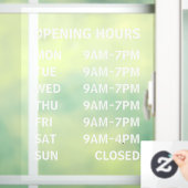 Pour Fenêtre Heures d'ouverture d'entreprise Autocollant de fen (Maison)