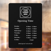 Pour Fenêtre Heures d'ouverture Store Autocollant | Enseigne pe (Feuille 2)