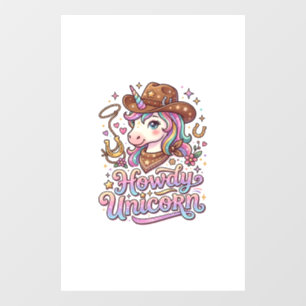 Pour Fenêtre Idée Cadeau Licorne Howdy Licorne Autocollant et C