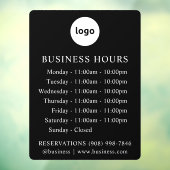Pour Fenêtre LOGO et Heures d'ouverture | Enseigne Autocollant (Feuille 3)