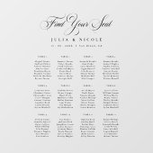 Pour Fenêtre Plan de table de mariage noir autocollant transpar (Feuille)