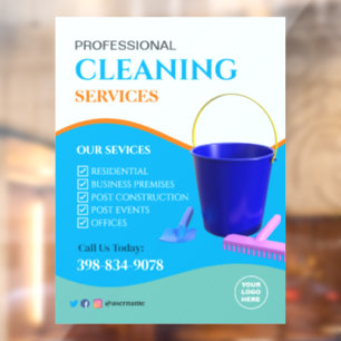 Pour Fenêtre Services de nettoyage professionnel Autocollant de