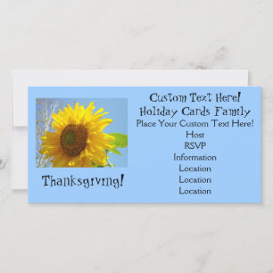 Pour Fêtes Annuelles Action de grâce ! Cartes de photos de famille Tour