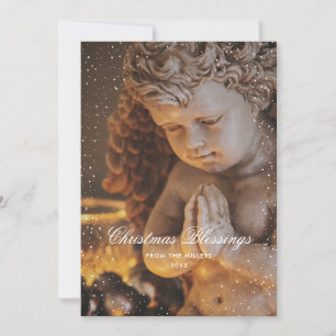 Pour Fêtes Annuelles Angel Christian Noël Cartes de fin de année d'hive