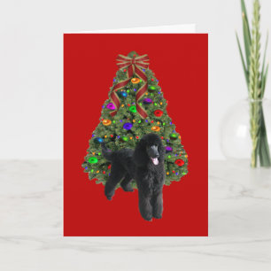 Pour Fêtes Annuelles Arbre de cartes de Noël de caniche