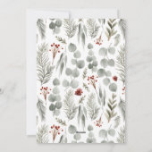 Pour Fêtes Annuelles Arbre de script botanique - Cartes de Noël non pho (Dos)