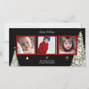 Pour Fêtes Annuelles Arbres de Noël, bonhomme de neige et cartes photos