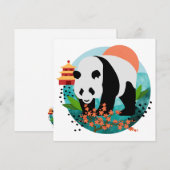 Pour Fêtes Annuelles BAO SHI - Panda - cartes de notes plates - détails (Devant / Derrière)
