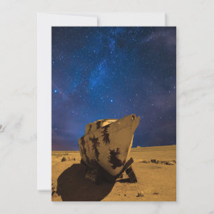 Pour Fêtes Annuelles Bateau de galaxie ; 5 x 7 cartes de voeux