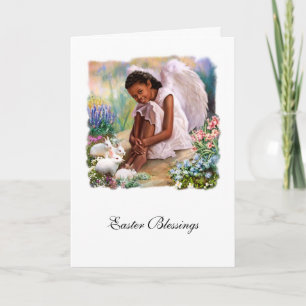 Pour Fêtes Annuelles Bénédiction de Pâques. Cartes de voeux Little Afro