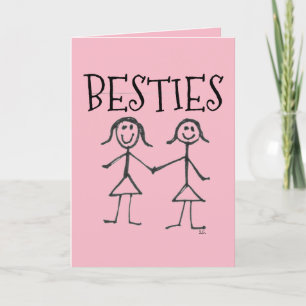 POUR FÊTES ANNUELLES BESTIES BBF GREETING CARTES PENSER À VOUS