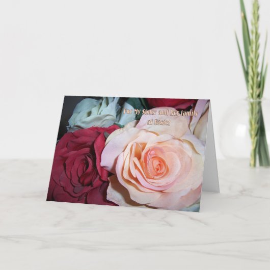 Pour Fêtes Annuelles Bonne Soeur De Pâques Et Roses De Cartes Frères (Devant)