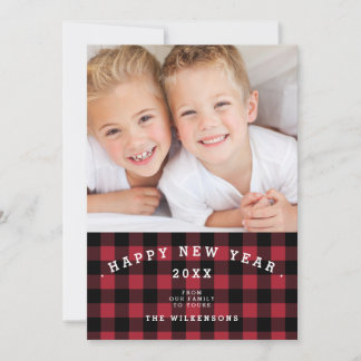 Pour Fêtes Annuelles Buffalo Joyeux Nouvel An Deux Cartes photos