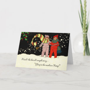 Pour Fêtes Annuelles Caroleurs de cartes de Noël Vintage