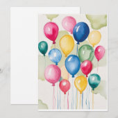 Pour Fêtes Annuelles Cartes à ballonnet (Devant / Derrière)