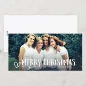 Pour Fêtes Annuelles Cartes blanches de recouvrement de photo de (Devant / Derrière)