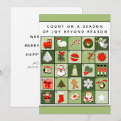 Pour Fêtes Annuelles Cartes Calendrier de Noël (Devant / Derrière)