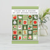 Pour Fêtes Annuelles Cartes Calendrier de Noël (Debout devant)