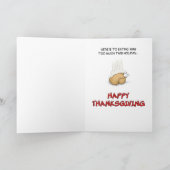 Pour Fêtes Annuelles Cartes d'Action de Grâce Drôle : Stuffé (Intérieur)